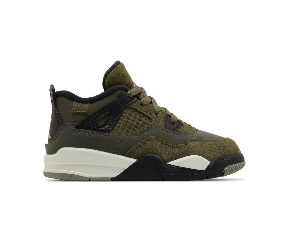 Air Jordan 4 Retro Craft Olive Kids