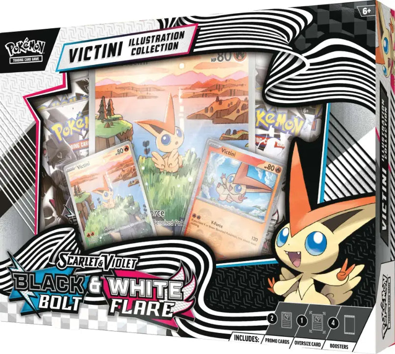 Pokémon TCG Black Bolt & White Flare Victini Illustration Box – Exclusieve Collectors Set, Live Rip & Ship