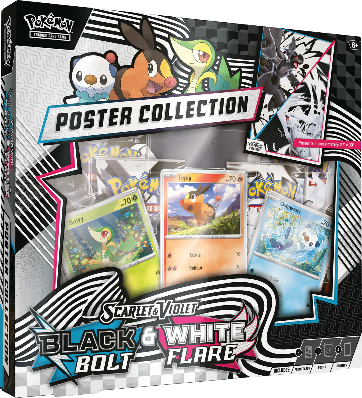 ⚡🔥 Pokémon Scarlet & Violet: Black Bolt & White Flare – Poster Collection, Live Rip & Ship🔥⚡
