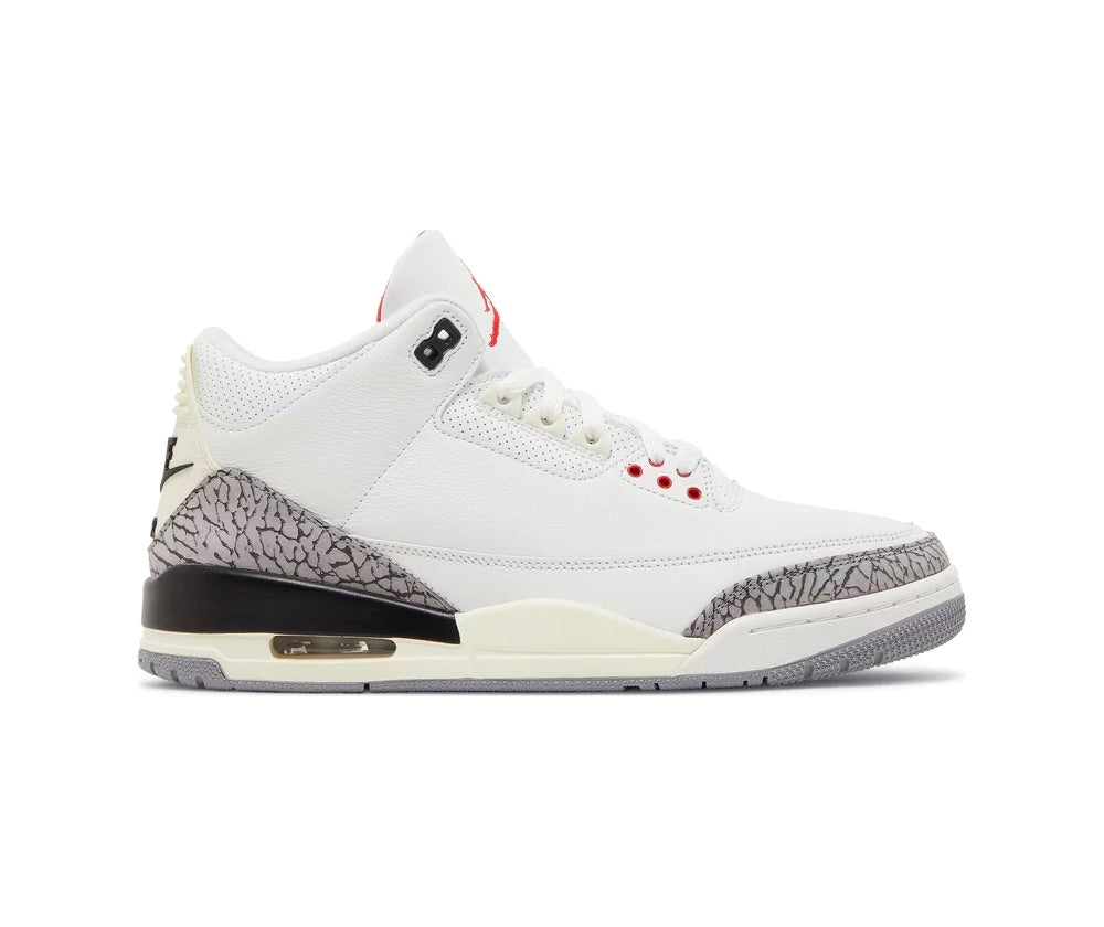 إعادة تصميم حذاء Air Jordan 3 Retro باللون الأبيض