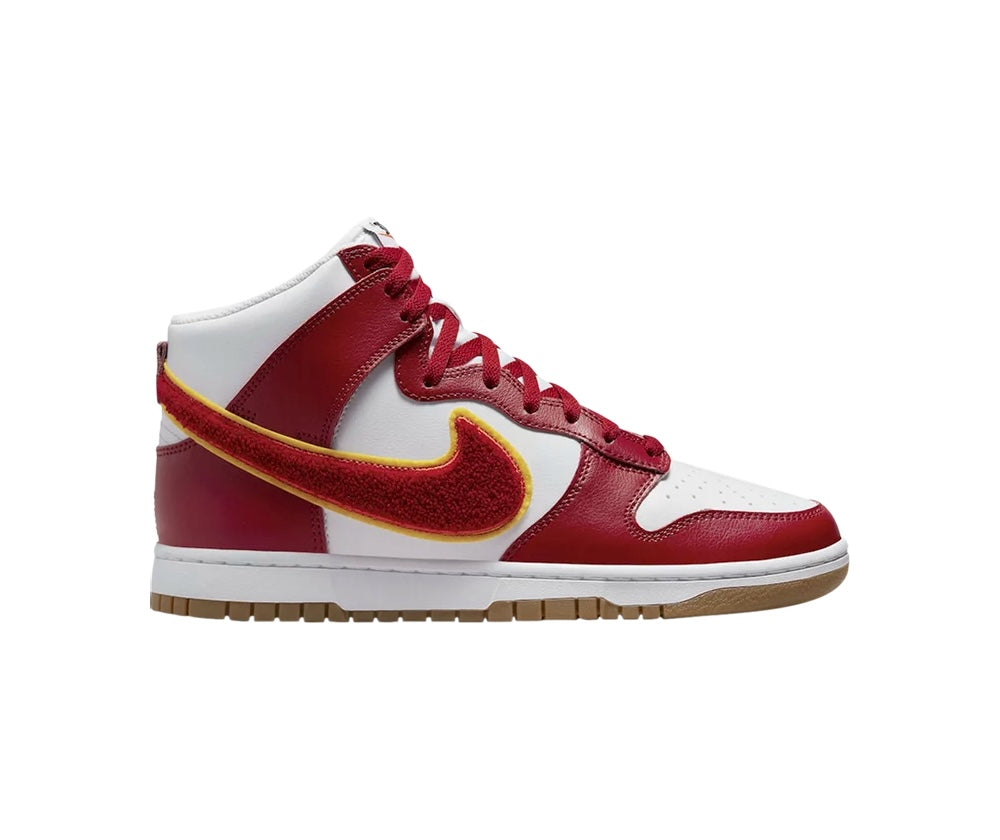 Dunk High Chenille Swoosh Gym Red
