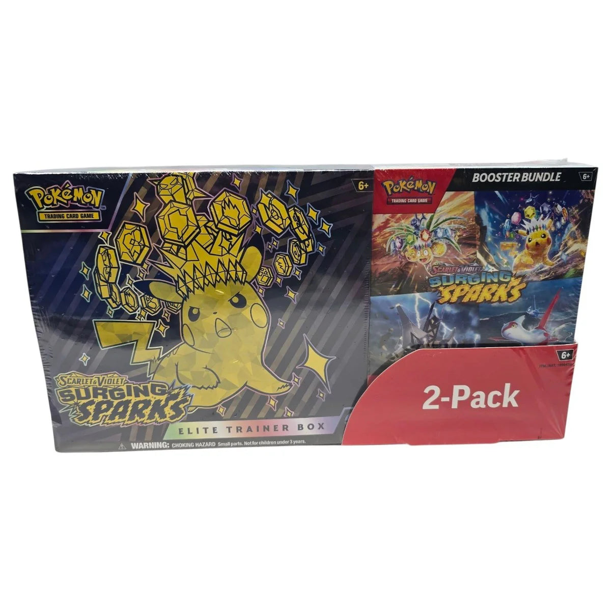 ⚡ Pokémon TCG: Scarlet & Violet – Surging Sparks 2-Pack Bundle (Elite Trainer Box + Booster Bundle) ⚡ Live Rip & Ship Edition 🔥
